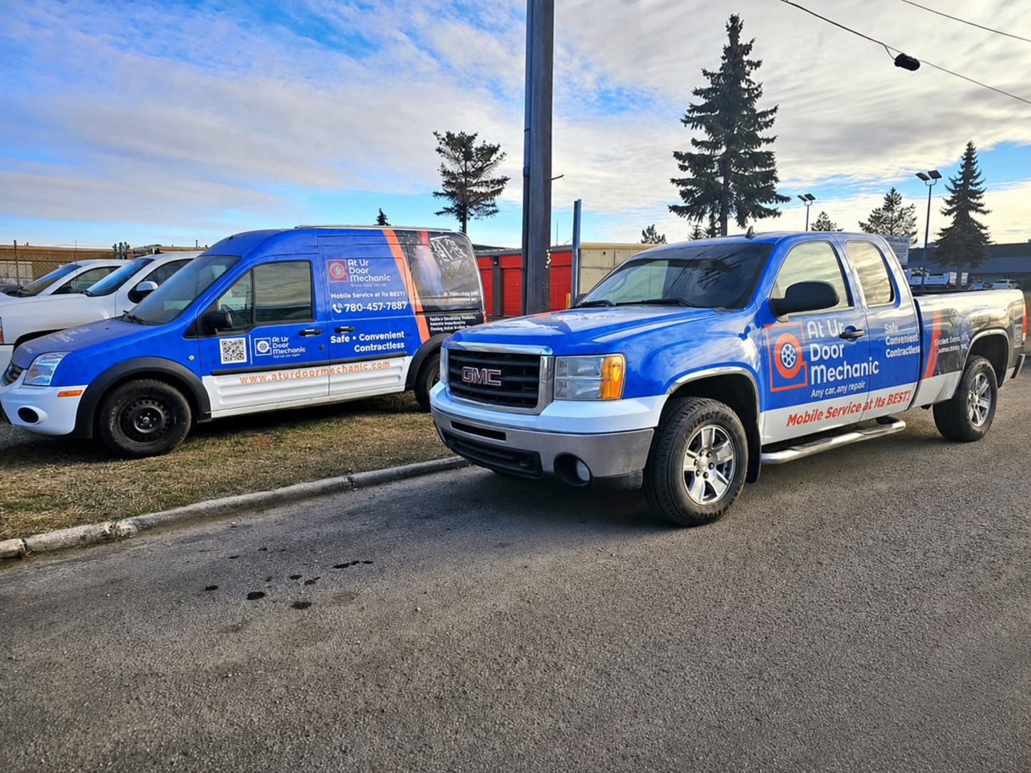 At Ur Door Mechanic mobile service van and pickup truck in Edmonton